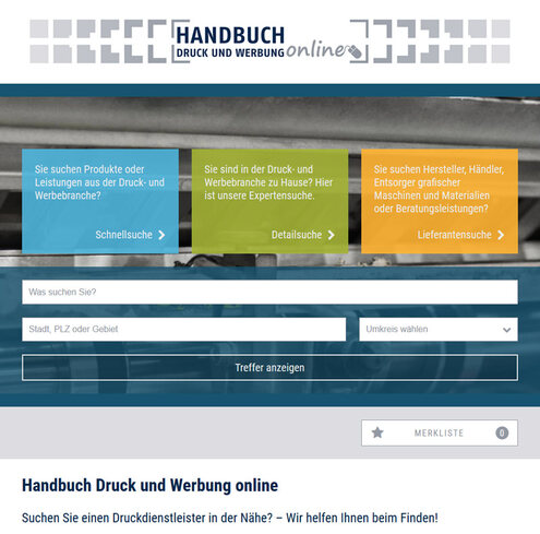 Handbuch Druck und Werbung online - Homepage
