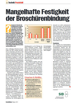 Druck & Medien - Ausgabe 02/2011 - Mangelhafte Festigkeit der Broschürenbindung