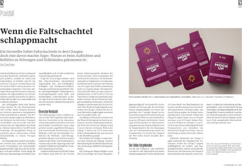 Wenn die Faltschachtel schlappmacht