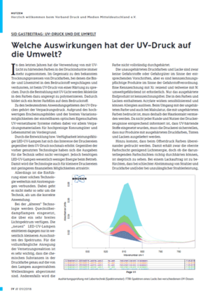 Nutzen - Ausgabe 01/2018 - Welche Auswirkungen hat der UV-Druck auf  die Umwelt?