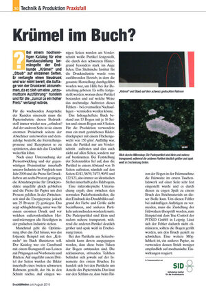 Druck & Medien - Ausgabe 08/2015 - Krümel im Buch?