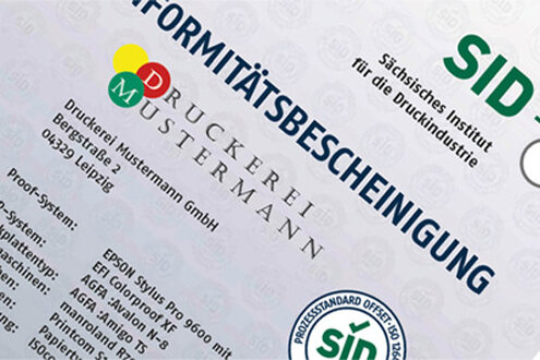 Zertifizierung nach DIN ISO 12647-2 Zertifizierung nach DIN ISO 12647-2