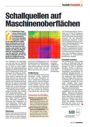 Druck & Medien - Ausgabe 07/2010 - Schallquellen auf Maschinenoberflächen