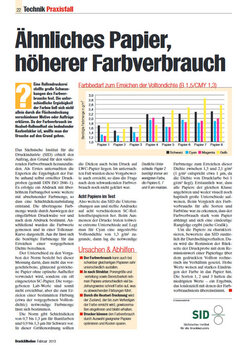 Druck & Medien - Ausgabe 02/2013 - Ähnliches Papier, höherer Farbverbrauch