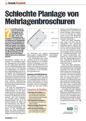 Druck & Medien - Ausgabe 06/2011 - Schlechte Planlage von Mehrlagenbroschuren