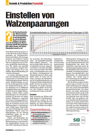 Druck & Medien - Ausgabe 02/2014 - Einstellen von Walzenpaarungen