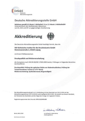 Akkreditierungsurkunde