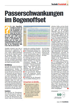 Druck und Medien - Ausgabe 01/2010 - Passerschwankungen im Bogenoffset