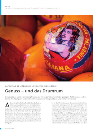 Verband Druck und Medien Mitteldeutschland e.V - Ausgabe 01/2019 - Genuss